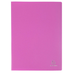 Protège-documents Exacompta OPAK 100 pochettes cristal lisse A4 - Couverture rose