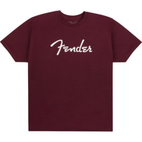 T-Shirt Fender Logo Spaghetti - Couleur Sang de Bœuf