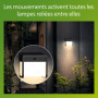 Applique Murale Extérieure Philips Ezra avec Capteur - Éclairage LED Noir 3000K
