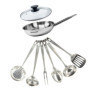 Set de Cuisine Fackelmann Eterna - Poêle 24 cm en Inox avec Couvercle et Ustensiles