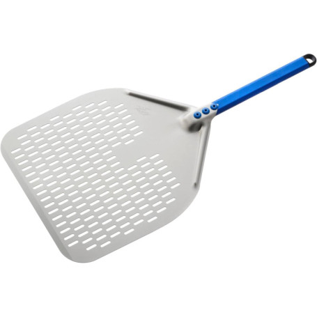 Pelle à Pizza Rectangulaire Perforée 33 cm - Gi.Metal Azzurra