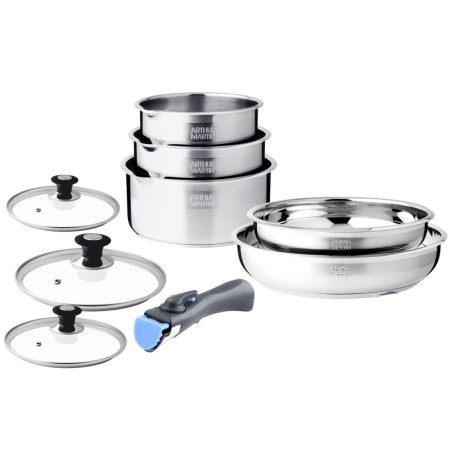 Set de Cuisine 10 pièces en Acier Inoxydable - Arthur Martin