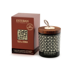 Bougie parfumée décorative Esteban Teck & Tonka