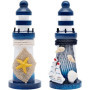 Ensemble de 2 Mini Phares en Bois Décoratifs - Ambiance Marine