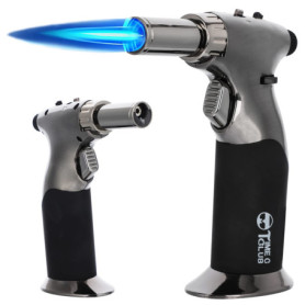 Chalumeau à Butane Réglable avec Double Flamme - Idéal pour Cuisine et Barbecue