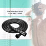 Flexible de Douche Noir 2m en Acier Inoxydable - Résistant et Anti-Torsion