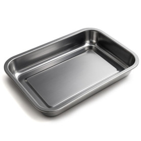 Plateau Rectangulaire en Acier Inoxydable - 40 x 30 cm - Space Home