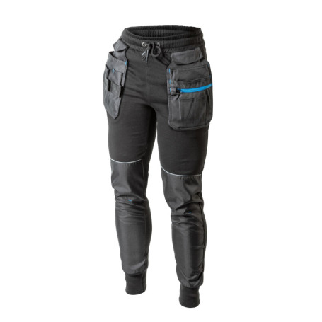 Pantalon de Travail Högert Technik TREBEL Noir avec Poches Amovibles