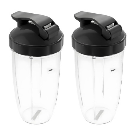 DRELD Lot de 2 Gobelets de Rechange 32 oz pour Nutribullet avec Couvercle To-Go