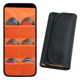 Sac Filtrant Orange pour Appareil Photo - Pochette de Voyage avec 4 Compartiments