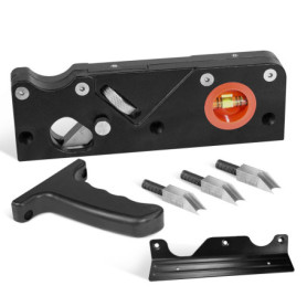 Rabot Bois Ergonomique HYCHIKA avec 4 Têtes de Coupe