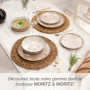 Ensemble de vaisselle en grès Moritz & Moritz MARIELLA pour 6 personnes - 24 pièces modernes en beige