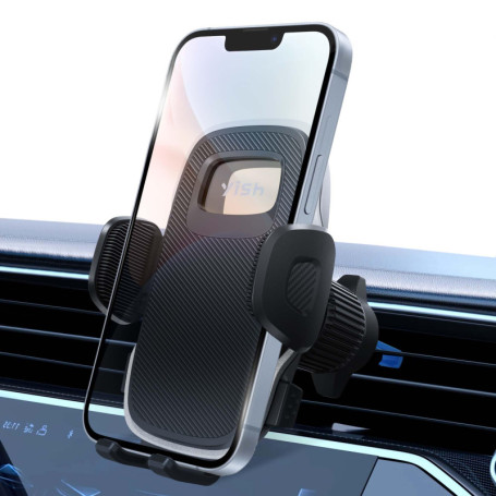 Support Téléphone Voiture YISH avec Rotation 360° - Clip Amélioré pour Smartphones