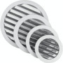 Grille d'Aération Ronde 125mm en Aluminium avec Moustiquaire Inox - Intérieur et Extérieur