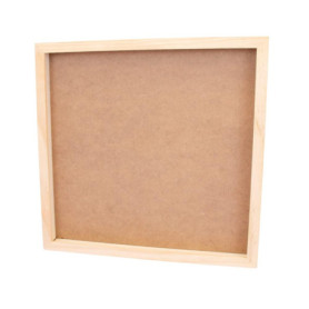 Cadre en Bois Naturel 30x30 cm pour Scrapbooking et Objets 3D