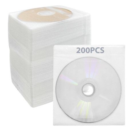Lot de 200 Boîtiers Blancs pour CD/DVD/BluRay avec Fenêtre de Visualisation