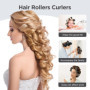 Set de Bigoudis Chauffants Romon - 31 Pièces avec 12 Pinces et Peigne