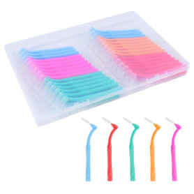 Pack de 60 Brossettes Interdentaires Ergonomiques - Nettoyage Efficace