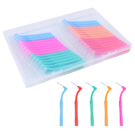 Pack de 60 Brossettes Interdentaires Ergonomiques - Nettoyage Efficace