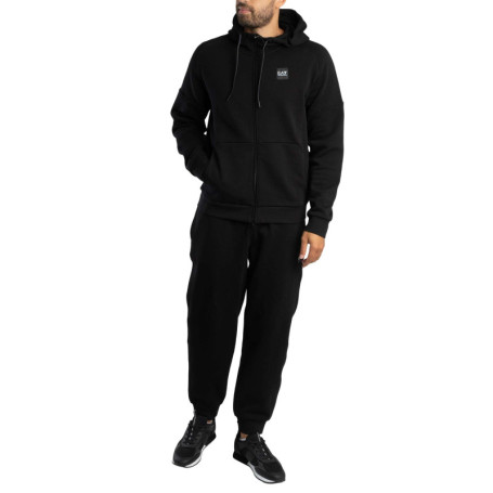 Survêtement à Capuche Zippé EA7 pour Homme - Confort et Style Noir