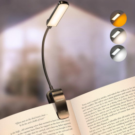 Lampe de Lecture Glocusent avec Pince et 120h d'Autonomie