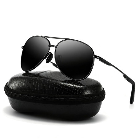 Lunettes de Soleil Polarisées DXRPO pour Homme et Femme - UV400 Vintage Noir