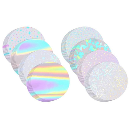 Kit de Fabrication de Badges Wisyurt avec 200 Films Pailletés Holographiques