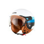 Casque Jet EOLE BOW Blanc & Bleu - Homologué ECE R 22.06 - Taille S