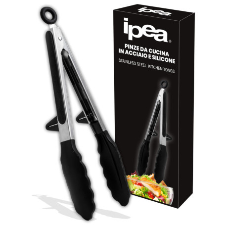 Pince de Cuisine IPEA en Acier Inoxydable avec Embouts en Silicone