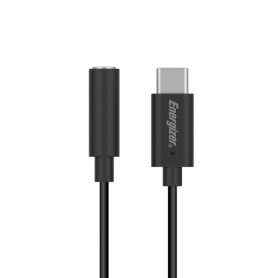 Adaptateur Audio Jack vers USB-C Energizer - Câble Noir pour Smartphones et Tablettes