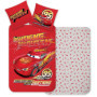 Parure de Lit Enfant Cars Lightning McQueen - Housse de Couette Réversible 140x200 cm