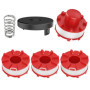 Bobines de Rechange CHIHOLEN pour Coupe-Bordure Einhell - 4 Bobines + Couvercle + Ressort