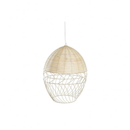 Suspension DKD Home Decor Métal Blanc Marron Clair Rotin 50 W (30 x 30 x 38 cm) 114,99 €