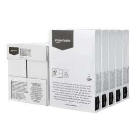 Papier A4 Multifonction Amazon Basics - 75g/m², 2500 Feuilles