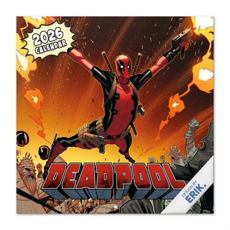 Calendrier Mural Deadpool 2026 - Organisation Originale et Décorative
