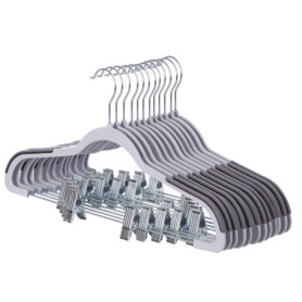 Lot de 12 Cintres Pantalon Antidérapants en Plastique - SONGMICS