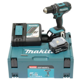 Perceuse Visseuse Makita 18V LXT avec 2 Batteries 3,0 Ah et MAKPAC