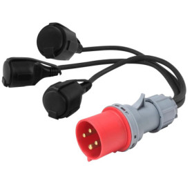 Adaptateur CEE 400V 16A vers 3 x 230V - Répartiteur Polyvalent GOEDCH