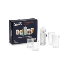 Ensemble De'Longhi Rivelia LatteCrema Cool avec Verres Thermiques