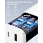 Chargeur USB C, Prise Multiple Secteur 20W Rapide, pour iPhone 17/16/15 Pro Max/14 13/12/11/ SE/X/XS/XR/iPad, Samsung Galaxy S25