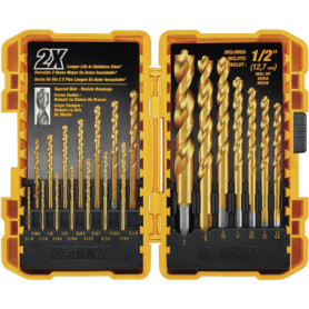 Lot de 21 Forets DEWALT en Nitrure de Titane avec Système de Rangement ToughCase+