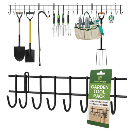 Étagère de Jardin Green Haven 160 cm - Organisateur Métallique pour Outils
