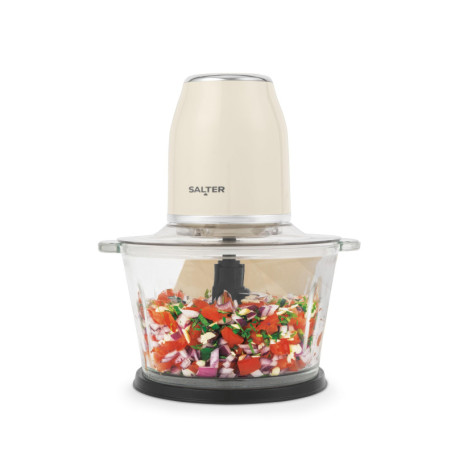 Hachoir à Aliments Électrique Salter Rétro Crème 1,2L - 500W