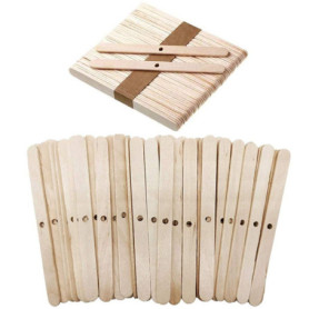 Lot de 100 Supports en Bois pour Mèches de Bougies - Idéal pour Loisirs Créatifs