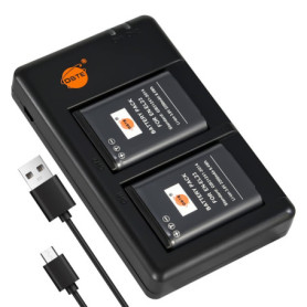 DSTE Pack de 2 Batteries EN-EL23 avec Chargeur USB pour Nikon Coolpix