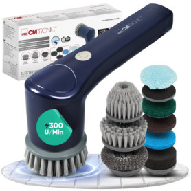Brosse Nettoyante Électrique Sans Fil Clatronic ERB3815A - Puissante et Compacte avec 8 Accessoires