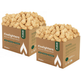 Allume-Feu Naturel en Laine de Bois - Lot de 200 Écologiques