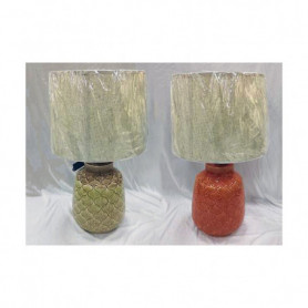 Lampe de bureau DKD Home Decor Porcelaine Beige Orange Polyester Vert 220 V 50 W 159,99 €