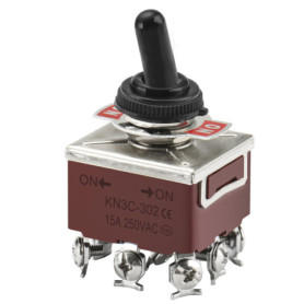 Interrupteur à bascule en métal Heschen HS-302 étanche 15A 250VAC