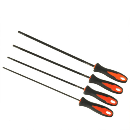 Set de 4 Limes pour Tronçonneuse avec Poignée - HUAREW